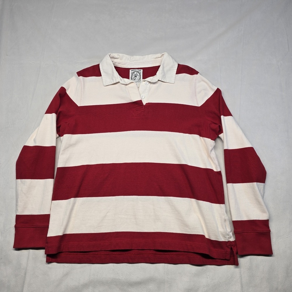 lands end rugby shirt‎ youth (medium 10-12)Red And White